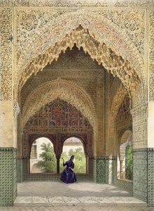 O Gabinete dos Infantas na Sala das Duas Irmãs, a Alhambra, Granada, 1853